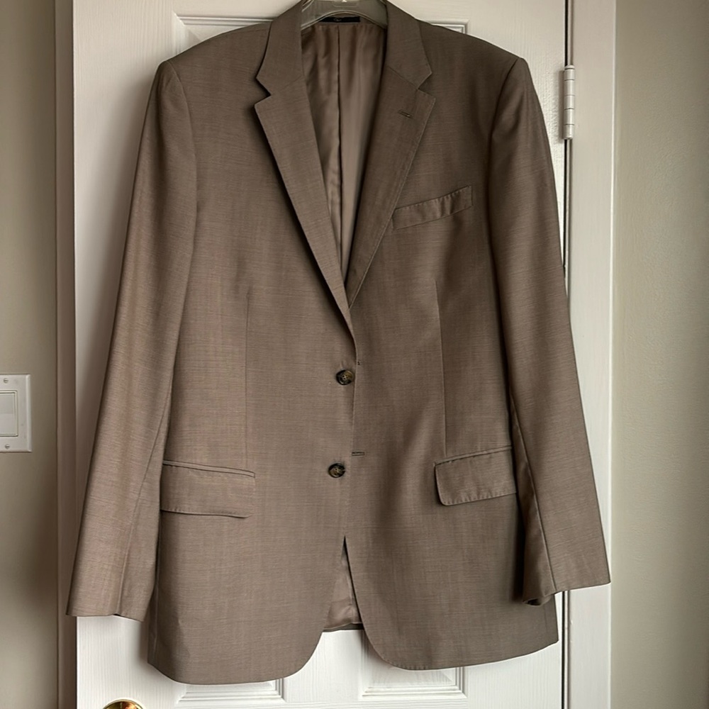 Valentino 100% Wool Tan Single Breasted Blazer